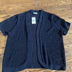 Northern Reflections Petite Black Short Sleeve Knit Cardigan
